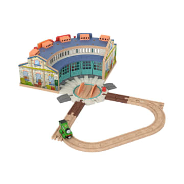 Fisher-Price Thomas & Friends Wooden Railway Tidmouth Sheds Starter Train Set - Image 1 of 6