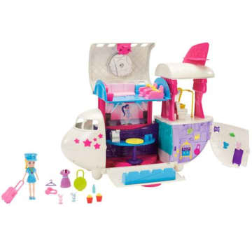 Polly Pocket Conjunto de Brinquedo Mega Jato de Viagem - Imagem 1 de 5