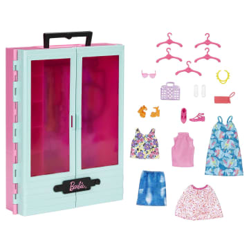 Barbie Coffret de Jeu Armoire Mode, 3 Tenues, Accessoires, 3-8 Ans - Image 1 of 6