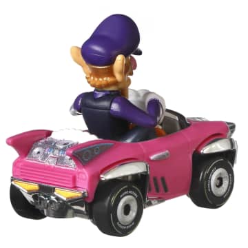 Hot Wheels Mario Kart Veículo de Brinquedo Waluigi Badwagon - Image 2 of 5