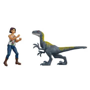 Jurassic World Dinosaurio de Juguete Sammy y Velociraptor - Imagen 5 de 6