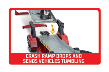 Hot Wheels Monster Trucks, Transporter And Track With 1:64 Scale Toy Truck - Image 4 of 6