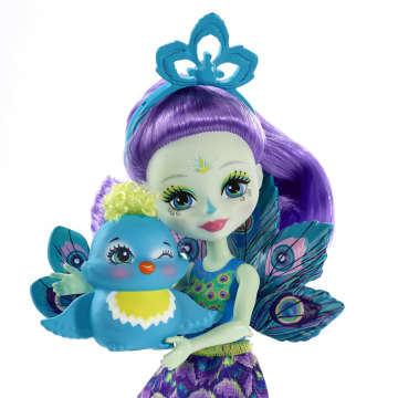 Enchantimals Patter Peacock Doll 6 in Flap Animal Friend Figure Mattel