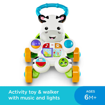 Fisher-Price Baby Walker With Lights Music And Activities, Learn With Me Zebra Walker - Image 2 of 6