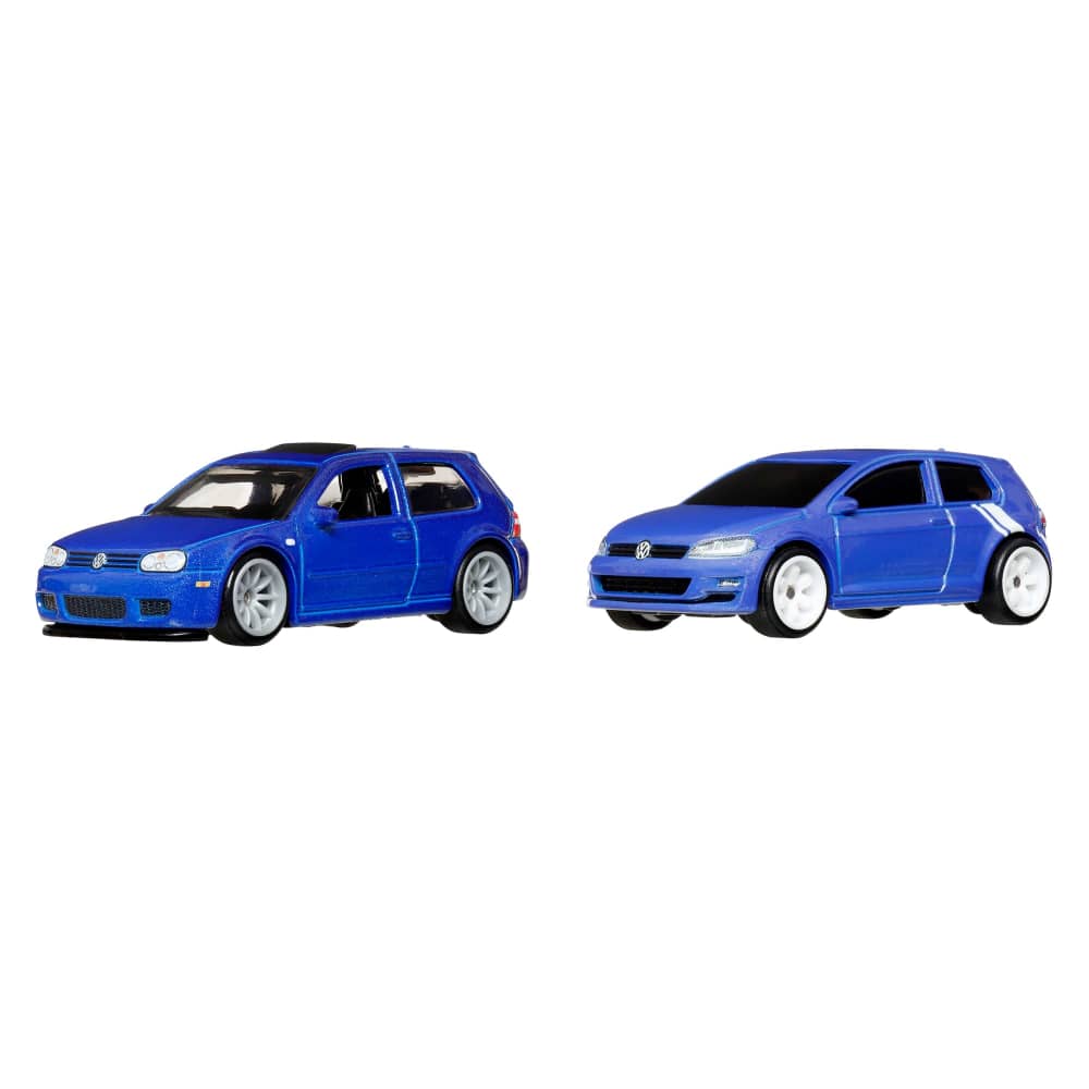 Hot Wheels Volkswagen ミニカーセット Hot Wheels Premium Car Culture 2-Pack 2004 Volkswagen Gold R32