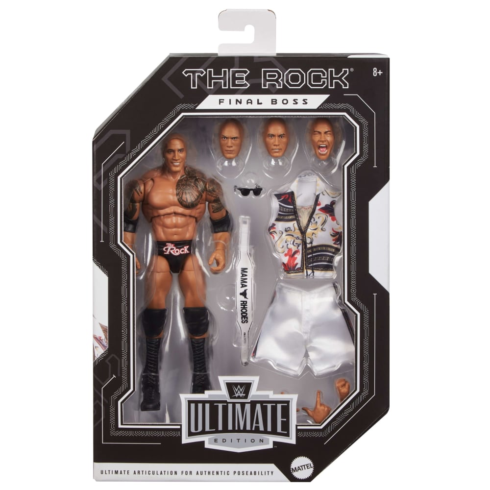 WWE Ultimate Edition The Rock Final Boss Action Figure | Mattel