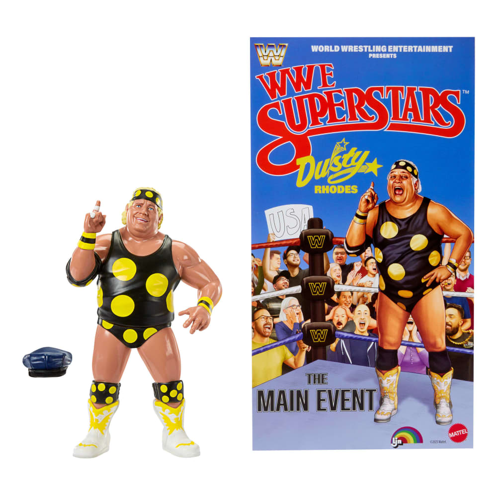 WWE LJN Superstars Dusty Rhodes Action Figure | Mattel Creations
