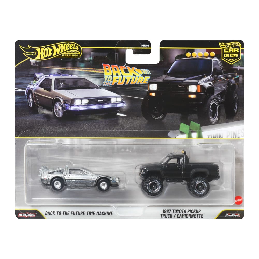 Hot Wheels Premium Car Culture 2-Pack Back to the Future Time