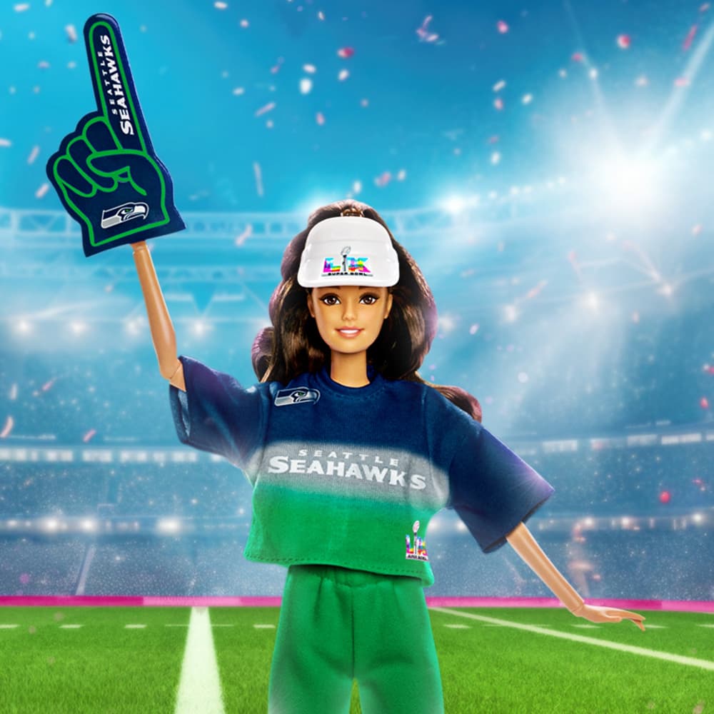 Barbie Super Bowl LX Seattle Seahawks Doll | Mattel Creations