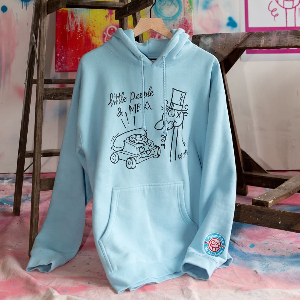 Fisher Price x André Saraiva Light Blue Hoodie | Mattel Creations