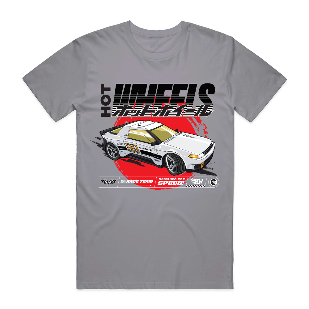 Hot Wheels in Kanji Grey T-Shirt | Mattel Creations
