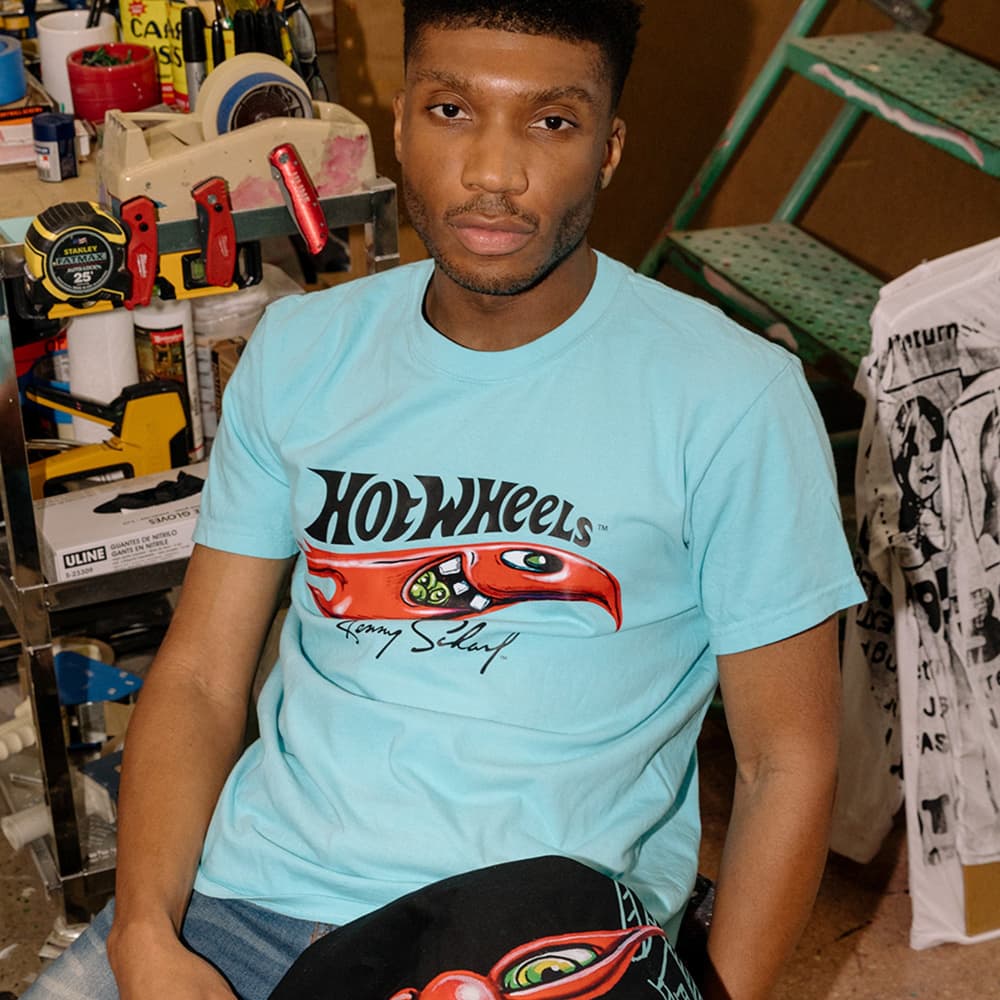 Hot Wheels x Kenny Scharf Blue T-Shirt | Mattel Creations