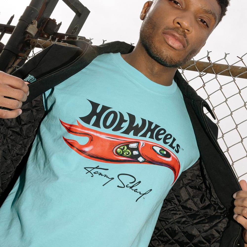 OZONE ROCKS× Hot Wheels Tシャツ Hot Wheels x Kenny Scharf Blue T-Shirt | Mattel Creations