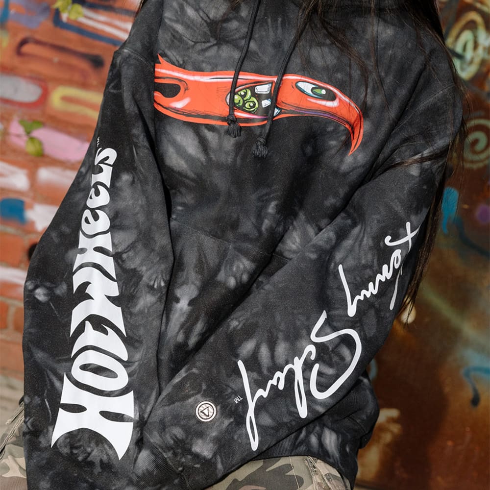 Hot Wheels x Kenny Scharf Black Tie Dye Hoodie | Mattel Creations