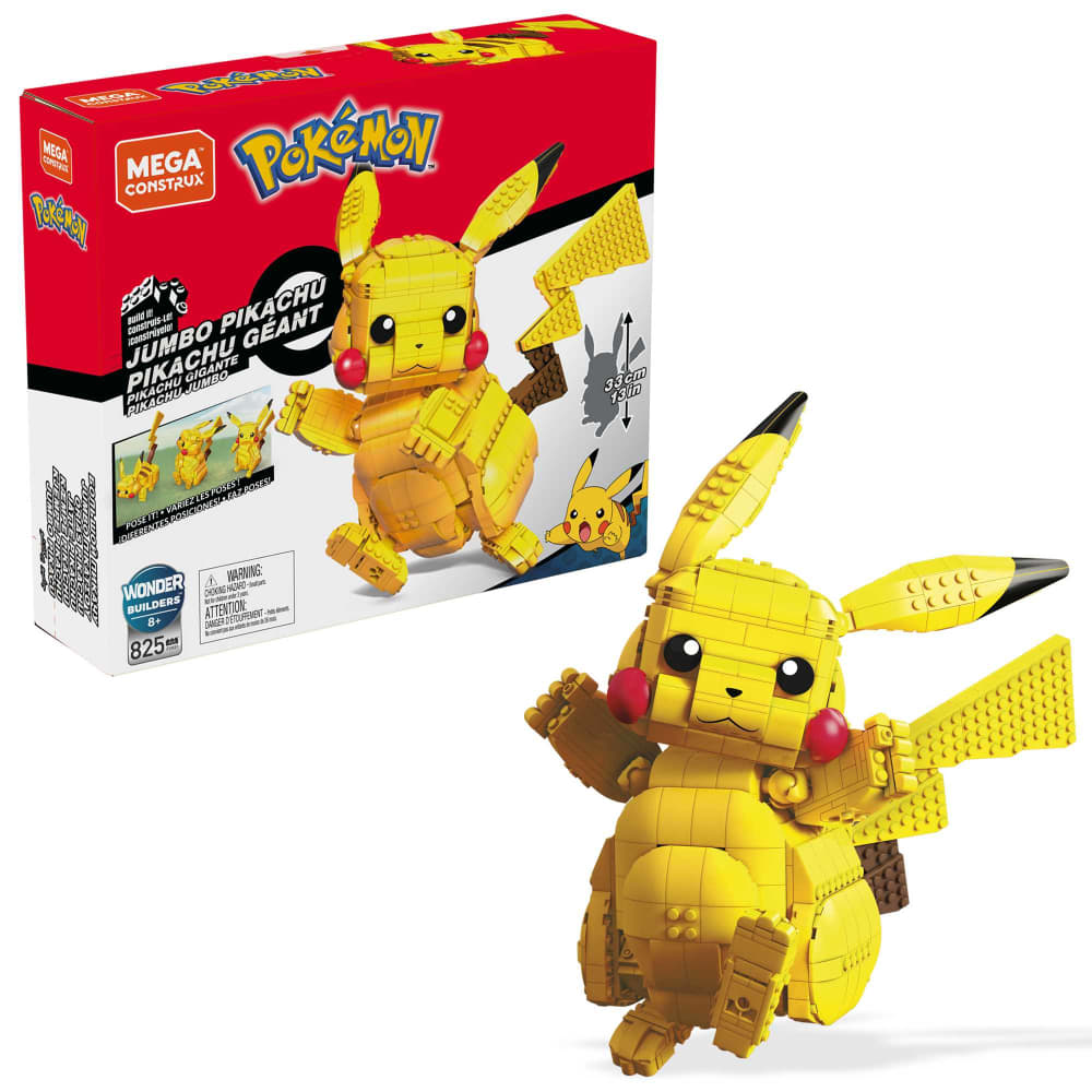 Mattel Mega Construx Pokemon Jumbo Pikachu Building Set