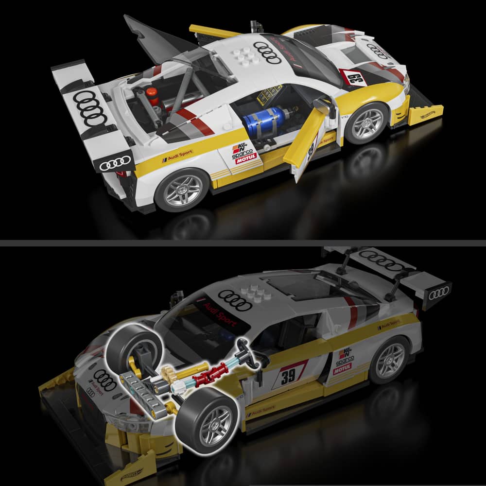 Mattel Brick Shop Hot Wheels '15 Audi R8 LMS Building Toy Kit