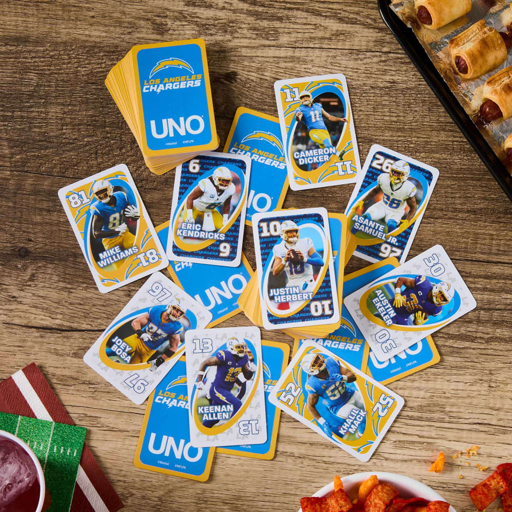 UNO Fandom NFL Los Angeles Chargers Game Deck | Mattel Creations