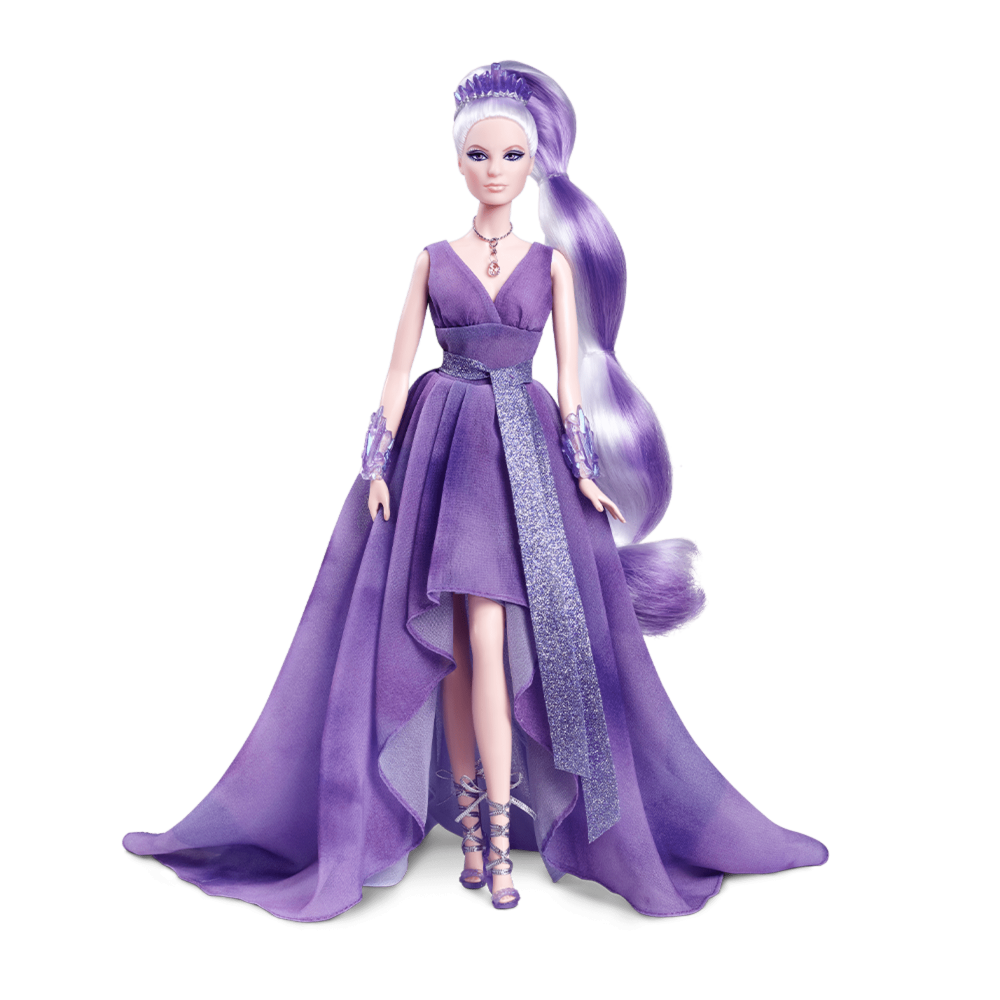 Barbie Crystal Fantasy - Rose Quartz (collection) - Relookée Avec Socle, Mattel