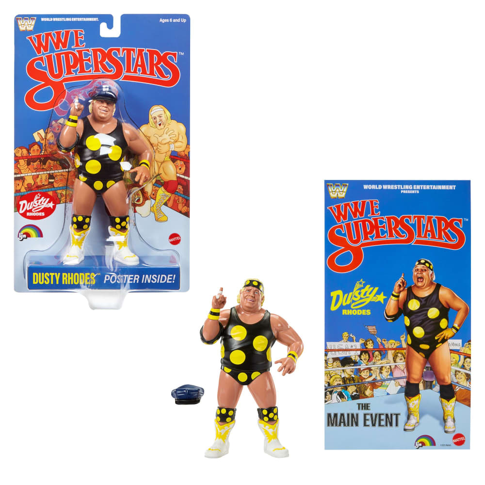 WWE LJN Superstars Dusty Rhodes Action Figure | Mattel Creations