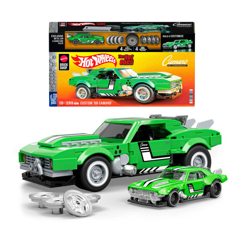 Mattel Brick Shop Hot Wheels Custom '68 Camaro Building Set
