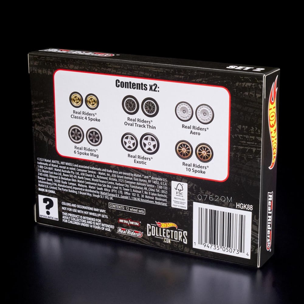 RLC EXCLUSIVE REAL RIDERS WHEEL PACKS – SET 2 – Mattel Creations