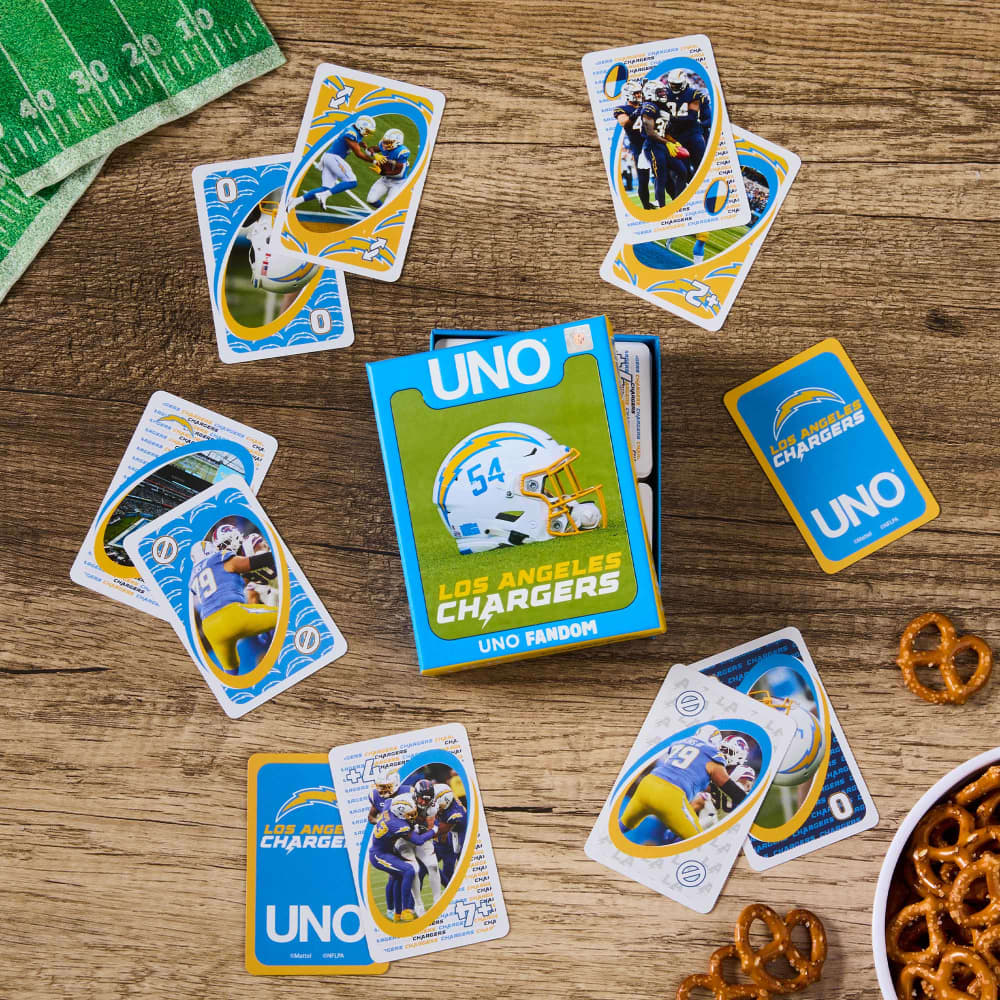 UNO Fandom NFL Los Angeles Chargers Game Deck | Mattel Creations