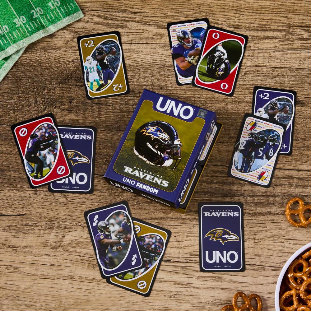 UNO Fandom NFL Baltimore Ravens Game Deck | Mattel Creations
