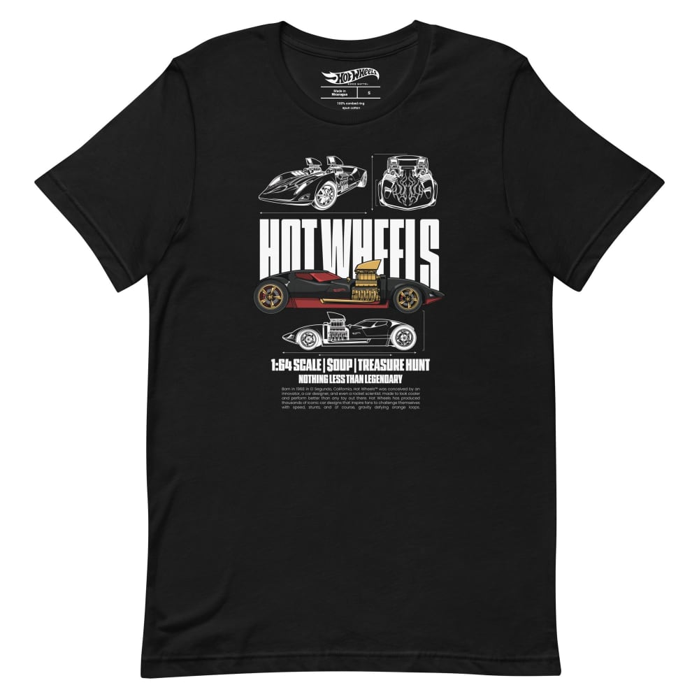 Hot Wheels Nothing Less than Legendary Black T-Shirt | Mattel