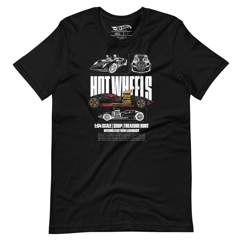 Hot Wheels Nothing Less than Legendary Black T-Shirt | Mattel
