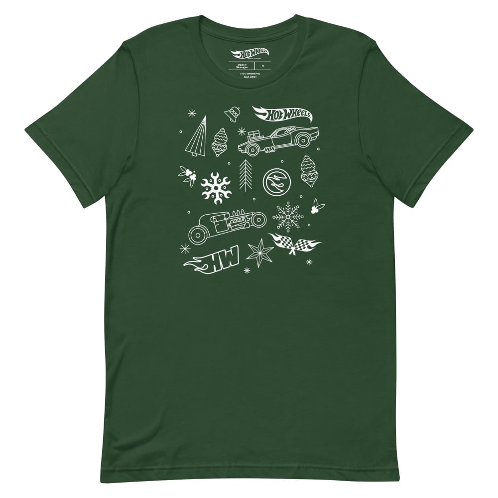 Hot Wheels キャップ Tシャツ セット Hot Wheels Holiday Icons Green T-Shirt | Mattel Creations