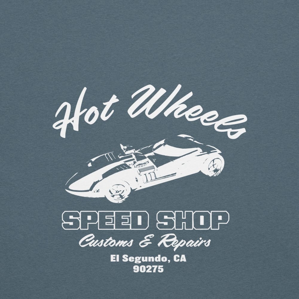 Hot Wheels Speed Shop Embroidered Blue T-Shirt | Mattel Creations