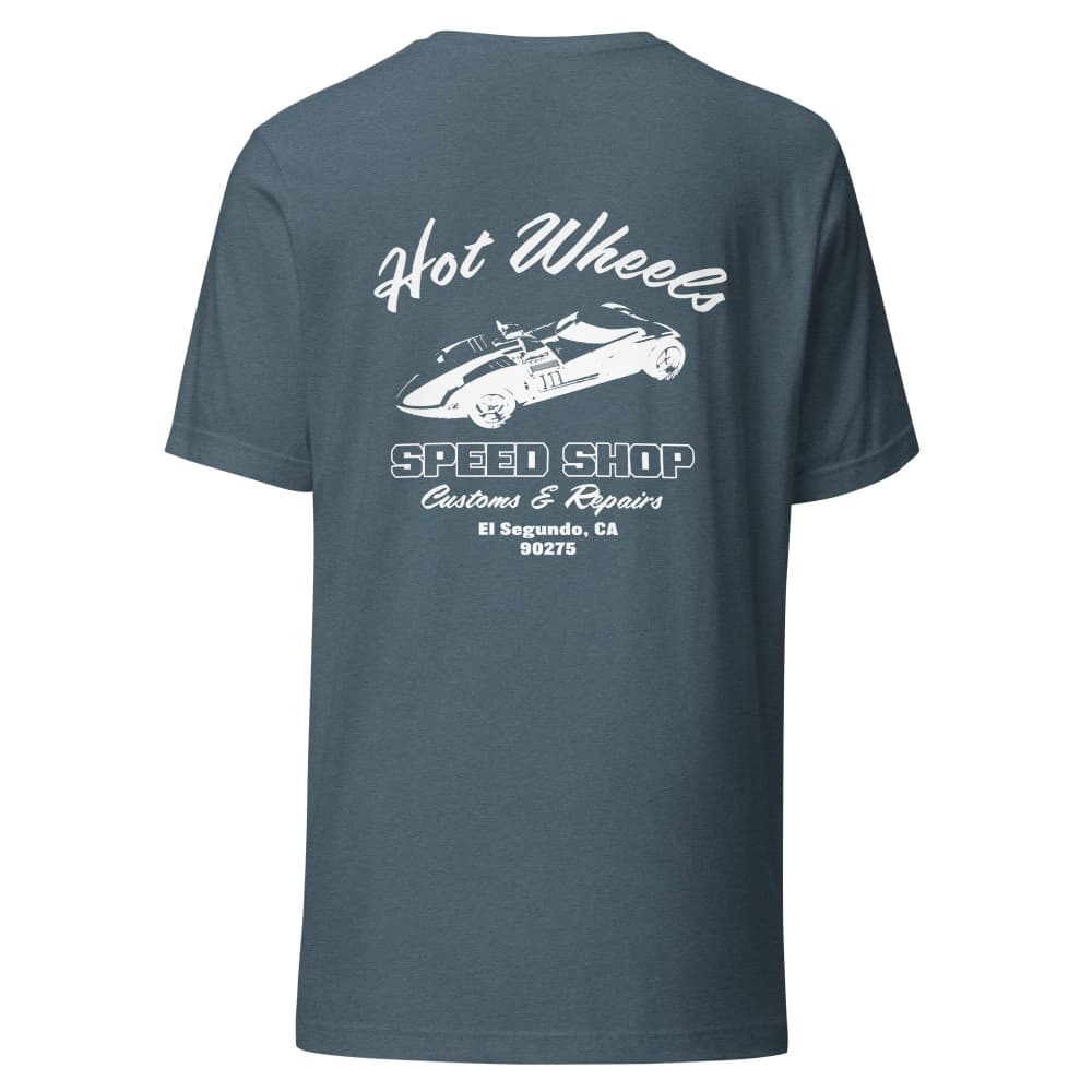 Hot Wheels Speed Shop Embroidered Blue T-Shirt | Mattel Creations