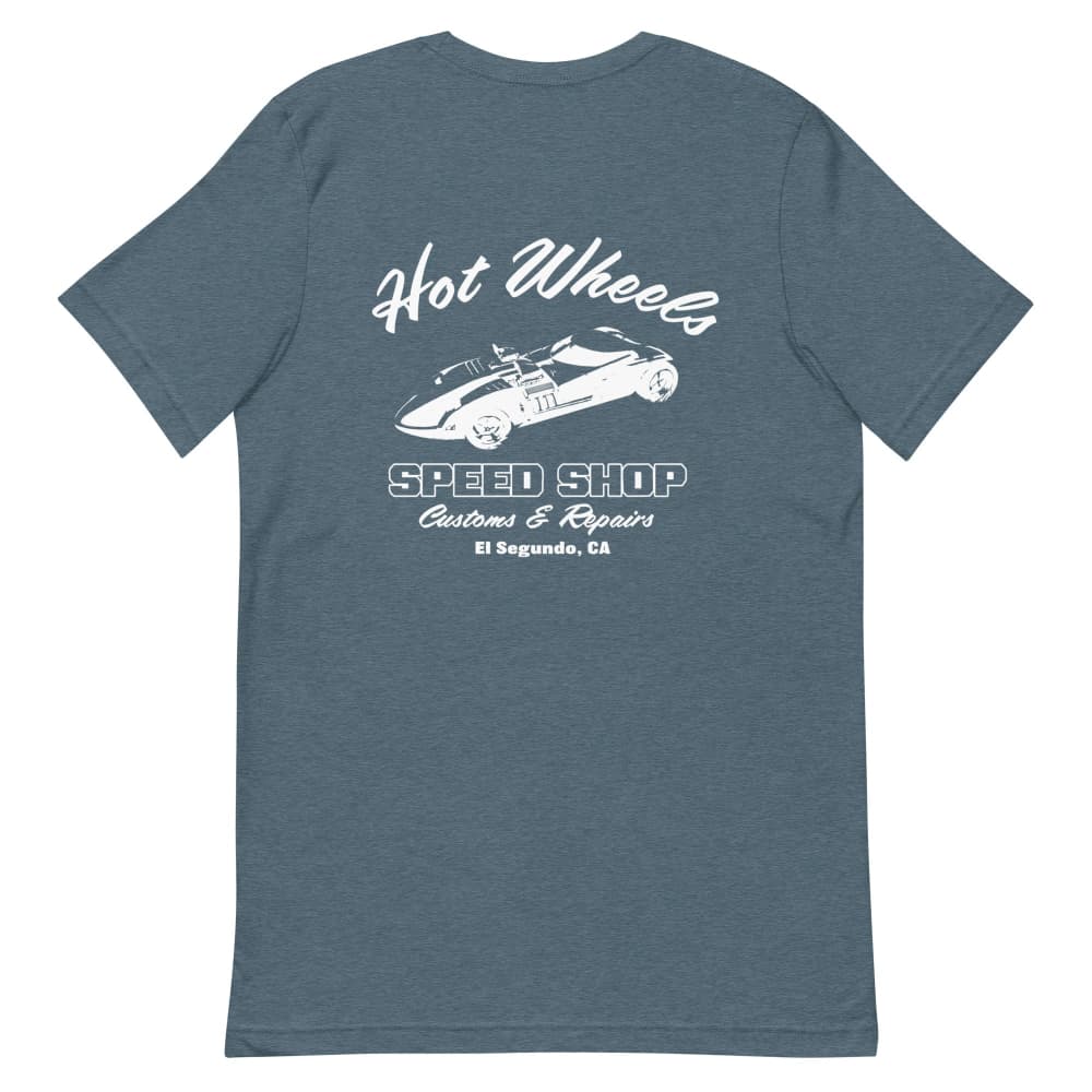 Hot Wheels Speed Shop Embroidered Blue T-Shirt | Mattel Creations
