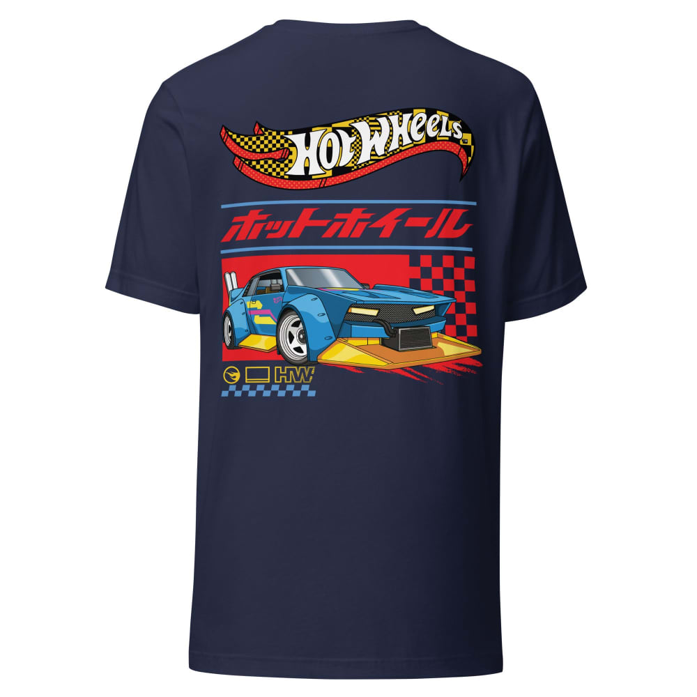 Hot Wheels in Katakana Navy T-Shirt | Mattel Creations