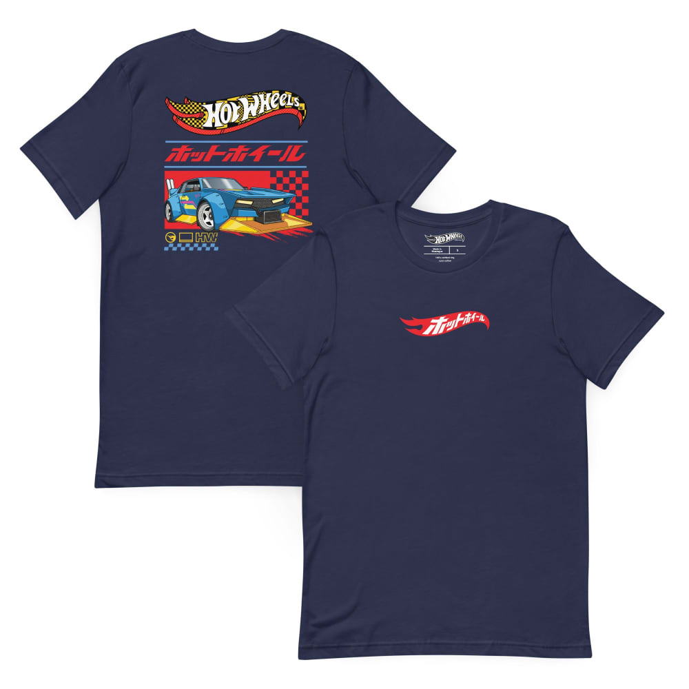 Hot Wheels in Kanji Navy T-Shirt | Mattel Creations