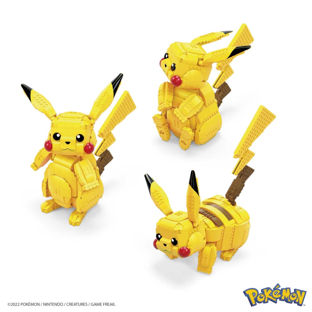 MEGA Pokémon Building Toy Kit Jumbo Pikachu | Mattel Creation | Mattel ...