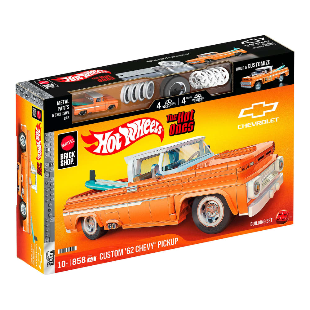 Mattel Brick Shop Hot Wheels Custom '62 Chevy Pickup Building Set