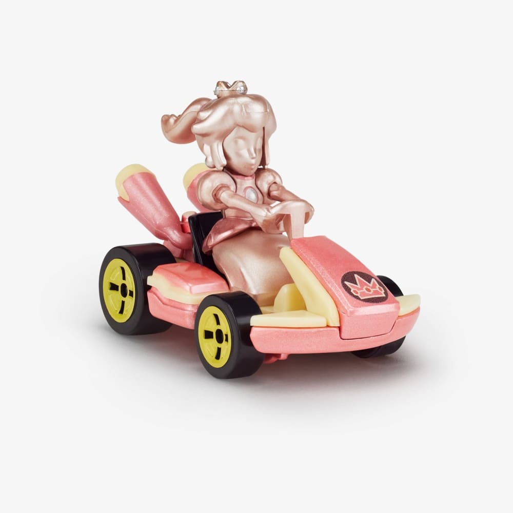Hot Wheels Mario Kart Pink Gold Peach Collectible Vehicle – Mattel