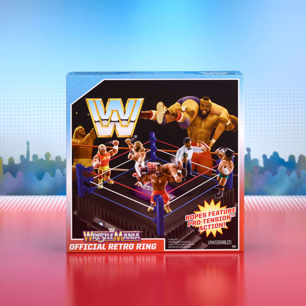 WWE Retro WrestleMania Ring for Retro Action Figures – Mattel