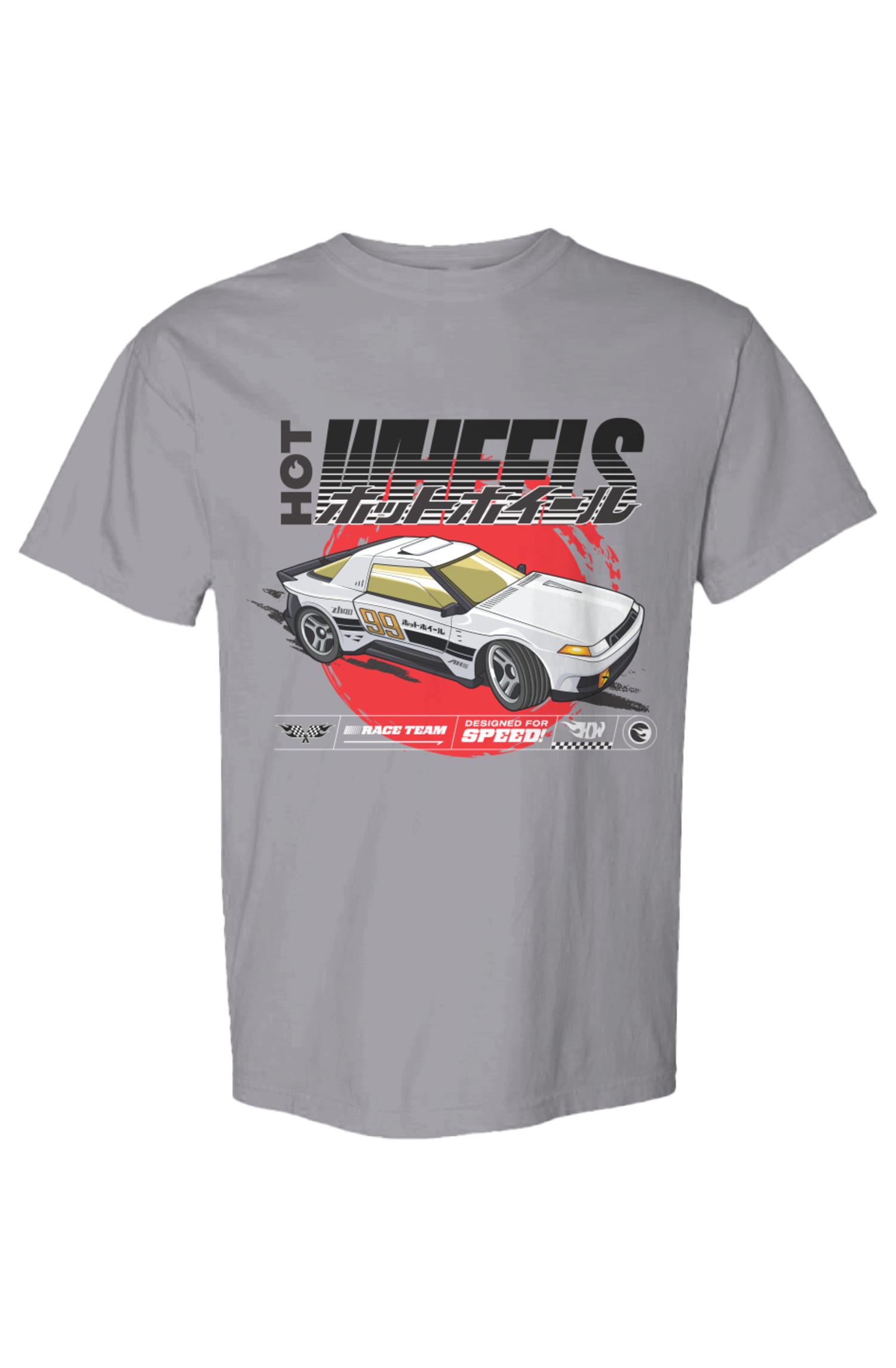 Hot Wheels in Katakanai Grey T-Shirt | Mattel Creations