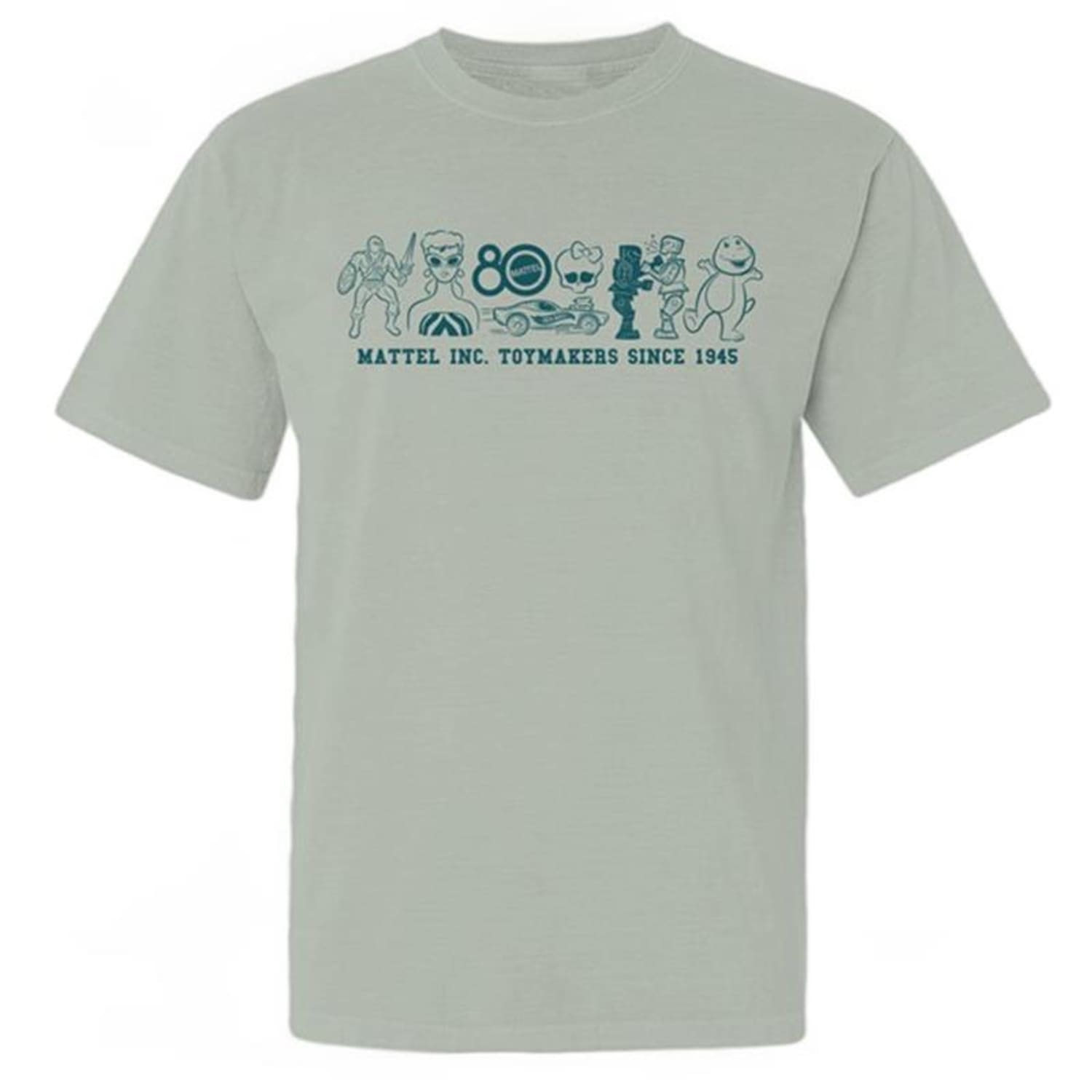 Mattel 80th Toymakers Since 1945 Green T-Shirt | Mattel Creations