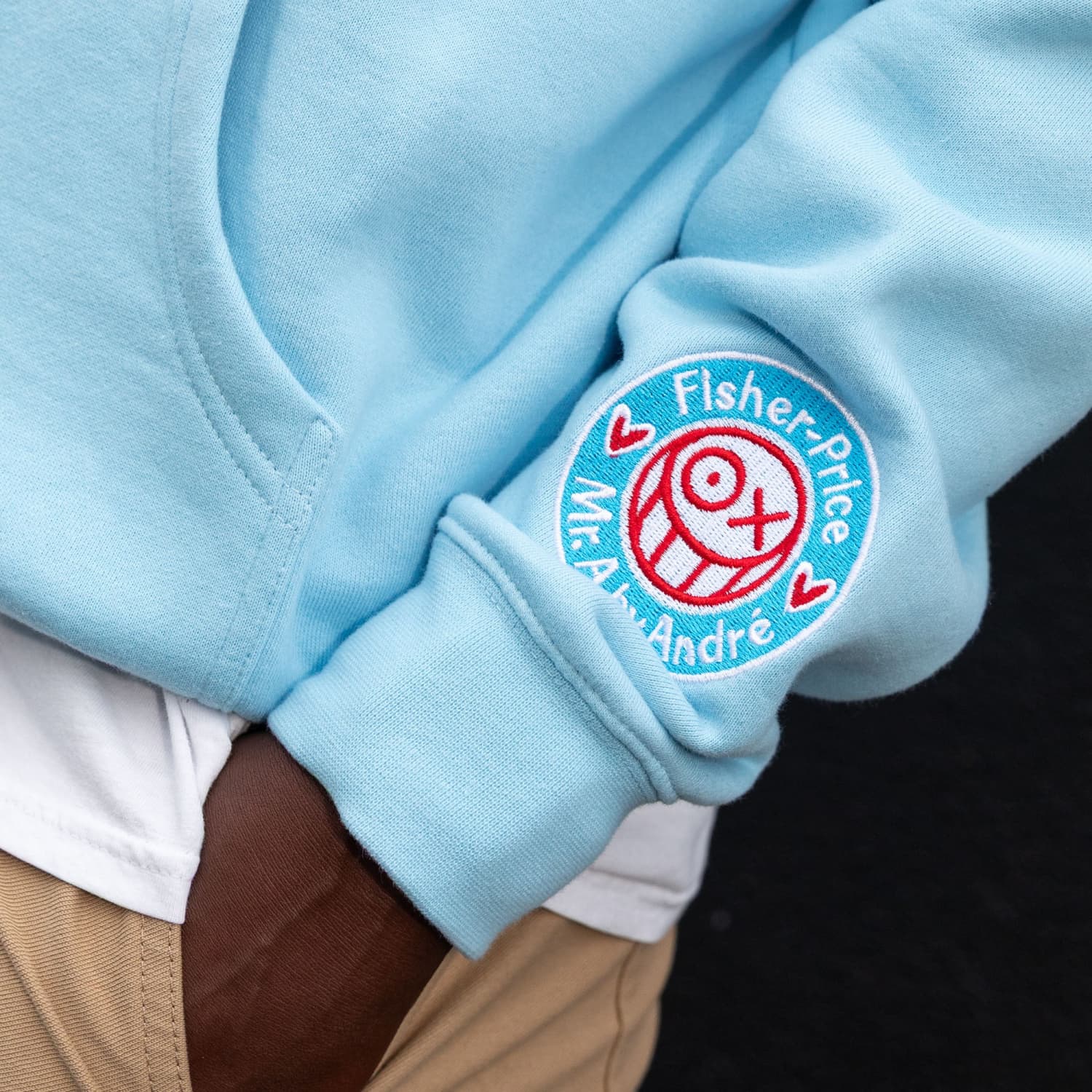 Fisher Price x André Saraiva Light Blue Hoodie | Mattel Creations