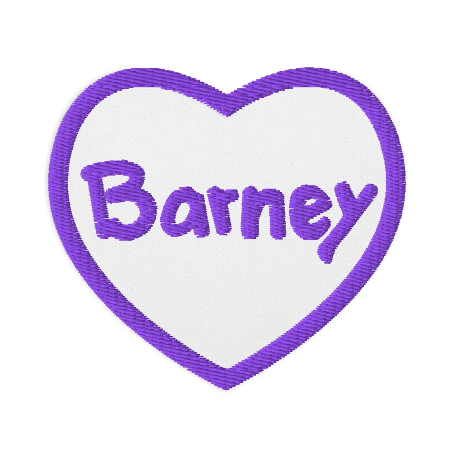 Barney Embroidered Heart Patch | Mattel Creations