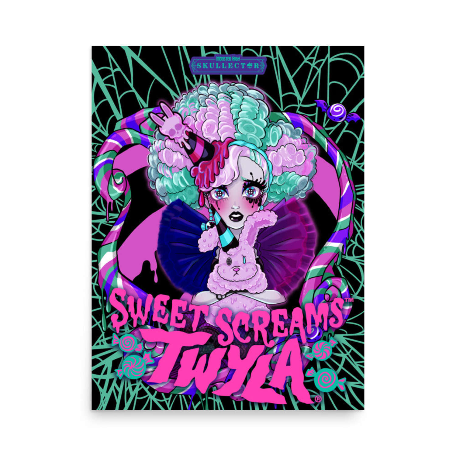 (未使用･未開封品)Monster High: Skrm Monster High Sweet Scream Twyla Black Poster | Mattel Creations