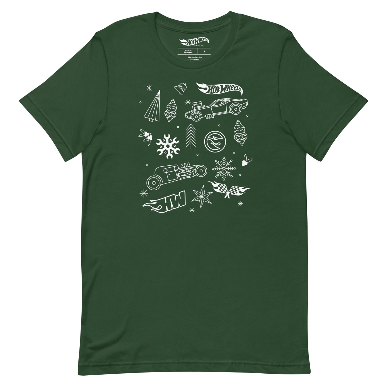 Hot Wheels キャップ Tシャツ セット Hot Wheels Holiday Icons Green T-Shirt | Mattel Creations