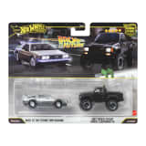 Hot Wheels Premium Car Culture 2-Pack Back to the Future Time Machine & 1987 Toyota Pickup Truck / Camionnette