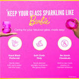 Barbie™ X Dragon Glassware® Stemless Wine Glasses