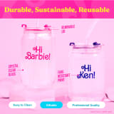 Barbie™ the Movie X Dragon Glassware® Hi Barbie! Hi Ken! Drinking Glasses