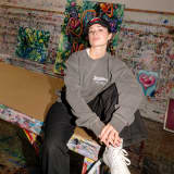 Hot Wheels x Kenny Scharf Black Embroidered Sweatshirt