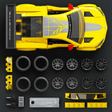 Mattel Brick Shop Hot Wheels ’20 Corvette C8.R Building Set
